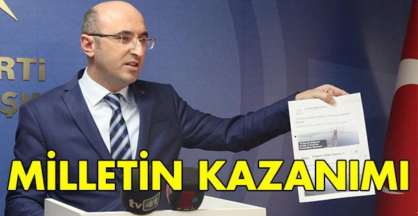 Milletin kazanımı!