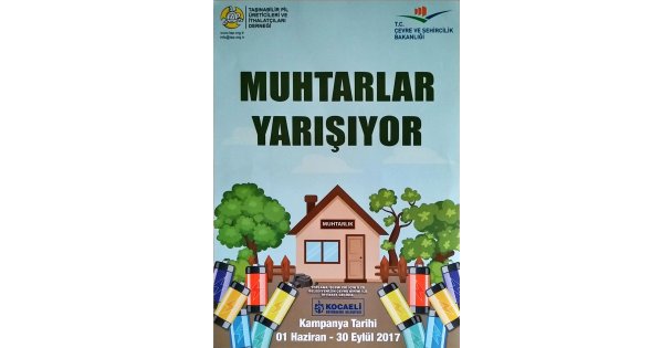 Muhtarlar atık pil toplamak için yarışıyor