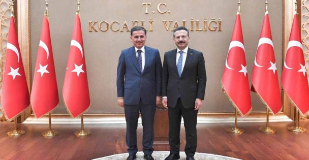 Mülkiye Başmüfettişi Ercan Topaca, Vali Hüseyin Aksoy'u ziyaret etti
