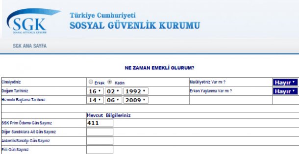 Ne Zaman Emekli Olacaksınız ?