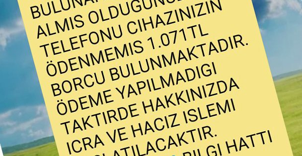 Ödediği faturaya çifte mesaj!