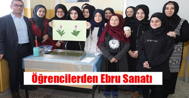 ÖĞRENCİLERDEN EBRU SANATINA YOĞUN İLGİ