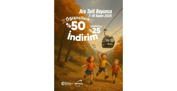 Öğrencilere yüzde 50, ailelere yüzde 25 indirim; Ara tatil keyfi Kartepe Teleferik'te katlanıyor