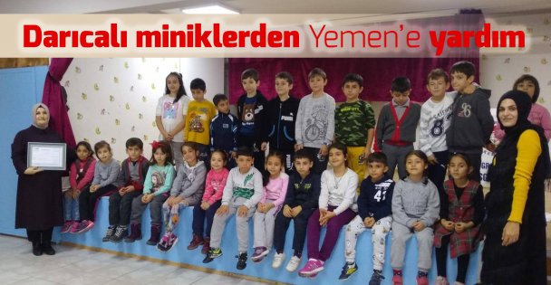 Öğretmenleri adına Yemen'e bağışta bulundular