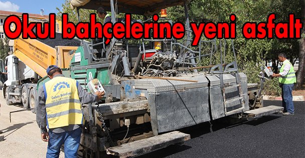 Okul bahçelerine yeni asfalt
