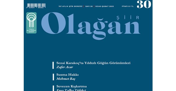 OLAĞAN ŞİİR'İN 30. SAYISI ÇIKTI