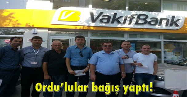 Ordulular bağış yaptı!
