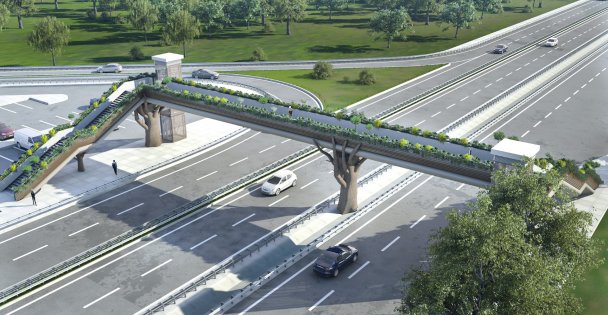 Ormanya'ya Yaya Üst Geçidi Yapılıyor