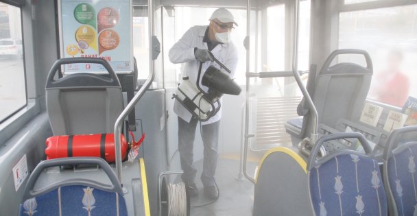 Otobüsler nano teknolojiyle temizleniyor