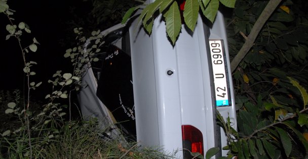 Otomobil dereye yuvarlandı: 3 yaralı