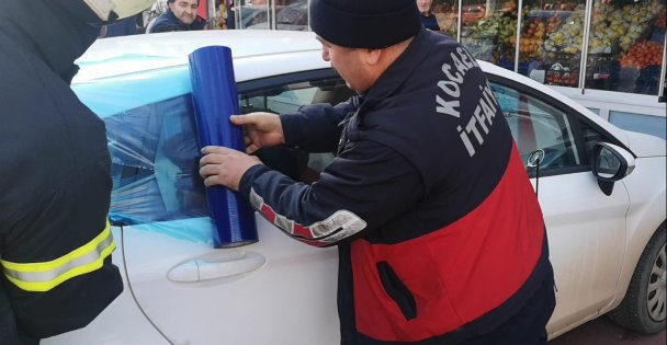Mahsur kalan bebeği itfaiye kurtardı