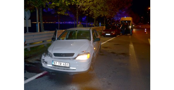 Otomobilin Bariyere Çarptığı Kazada 2 Kişi Yaralandı