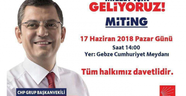 Özgür Özel Gebze'ye geliyor