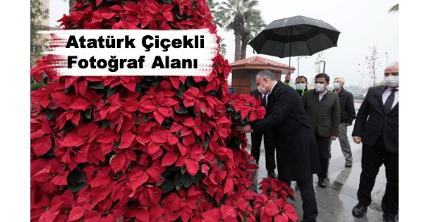 Pişmaniyeciler Meydanına Atatürk Çiçekli Fotoğraf Alanı