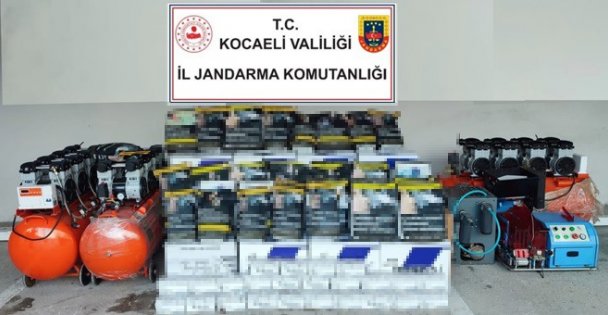 Piyasa değeri 230 bin TL olan malzemelere el konuldu