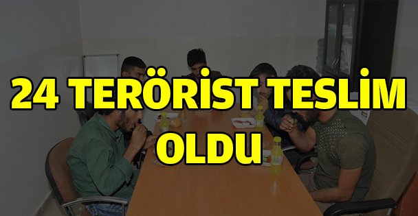 PKK/YPG'den kaçan 24 terörist teslim oldu