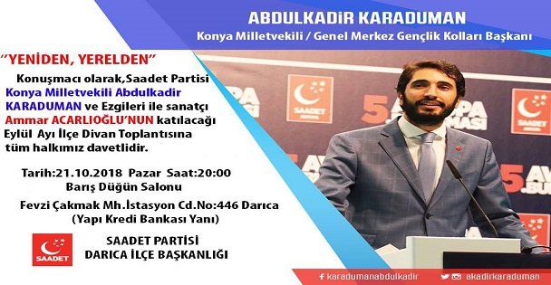 Saadet, Darıca'da harekete geçti
