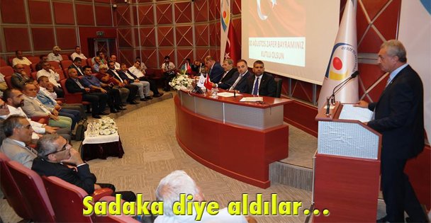 Sadaka diye aldılar…
