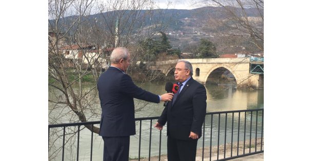 Sakarya Valisi ile Sakarya Nehri kenarında belgesel çekimi yaptık
