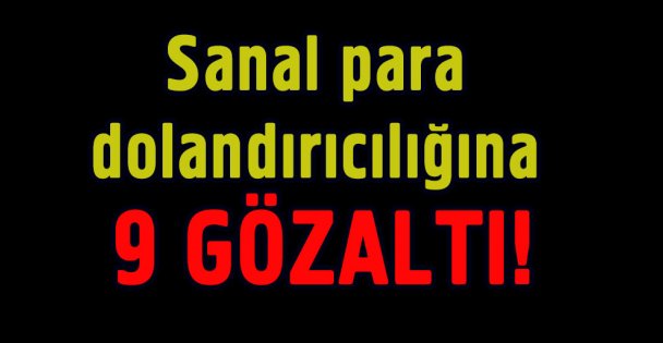 Sanal para dolandırıcılığına 9 gözaltı