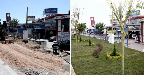 Sanayide peyzaj çalışması