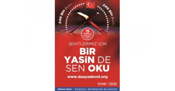 Şehitlerimiz'e okunan Yasin'ler 300 bini buldu