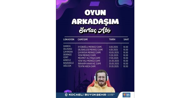 Sertaç Abi” çocuklara oyun dünyasını anlatacak