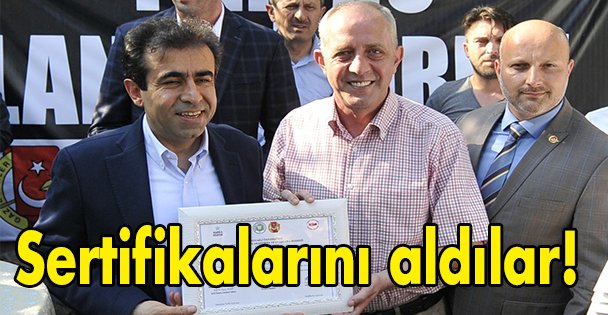 Sertifikalarını aldılar!