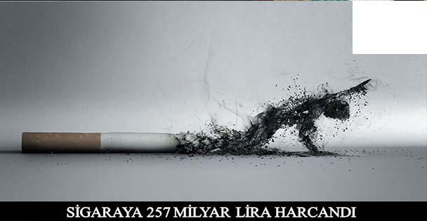 SİGARAYA 257 MİLYAR LİRA HARCANDI