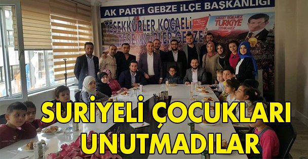 Suriyeli çocukları unutmadılar