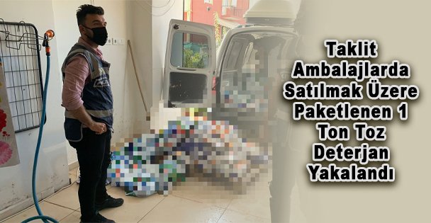 Taklit Ambalajlarda Satılmak Üzere Paketlenen 1 Ton Toz Deterjan Yakalandı