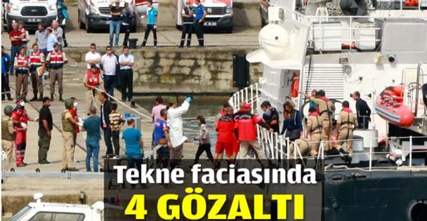 Tekne faciasında 4 gözaltı