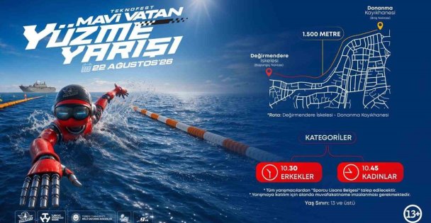 TEKNOFEST Mavi Vatanda Kocaelide 1.500 Metrelik Kulaçlar Atılacak