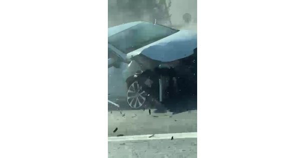 TEM Otoyolu'nda maganda dehşeti: Bebekli otomobili sıkıştırdı, 5 araç birbirine girdi