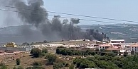Asfalt fabrikasında yangın