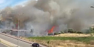 Darıcada arazide korkutan yangın
