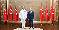 Deniz Eğitim - Öğretim ve Garnizon Komutanı Tuğamiral Selçuk Akarıdan Vali İlhami Aktaşa Veda Ziyareti