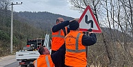 Hasarlı levhalar onarıldı, kar direkleri güçlendirildi;  Kartepe zirve yolu Büyükşehir’in kontrolünde