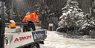 Karla mücadele çalışmasına 1.200 personel ve 354 araç katılıyor; Büyükşehir, karla mücadelede 7/24 görevde