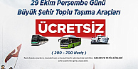 Kocaelide 29 Ekimde toplu ulaşım ücretsiz