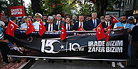 Milletin Zaferinin 10. Yıl Dönümünde Kocaelili Vatandaşlar Protokolle Birlikte 15 Temmuz Milli Birlik Yürüyüşü Gerçekleştirdiler