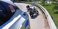 Motosikletten düşen sürücü yaralandı