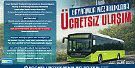 Ramazan Bayramında toplu ulaşım ücretsiz