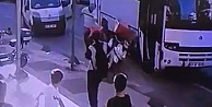 Trafik magandası kuryeye dehşeti yaşattı