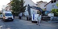 Zemin iyileştirme çalışması sırasında doğal gaz borusu delindi