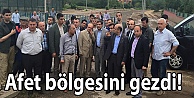 Afet bölgesini gezdi!