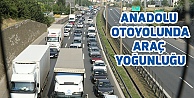 Anadolu Otoyolu'nda araç yoğunluğu