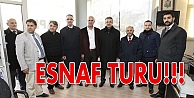 Başkanlardan esnaf turu