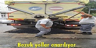 Bozuk yollar onarılıyor