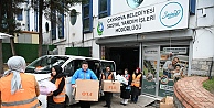 Çayırova'ya gelen depremzedelere yardım